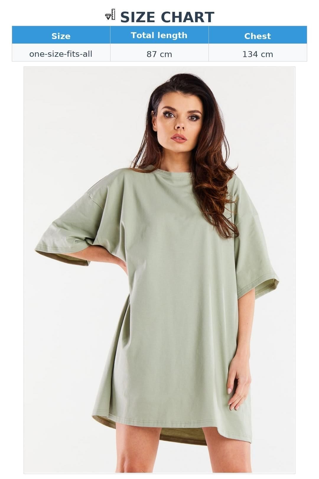 Love Lace Love Lace Women's Wide Day Dress Made in Poland in Green - 4