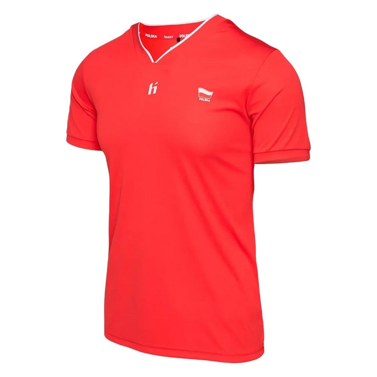 Huari Huari Men's Poland T-Shirt in Light Red