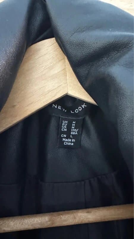 New Look Faux leather puffer coat