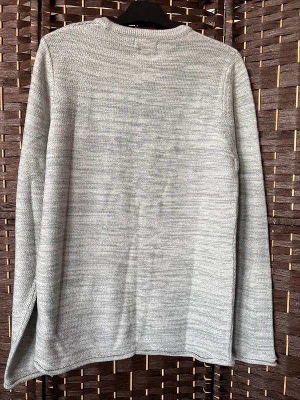 New Look New Look Men's Beige/Grey Knit Pullover Jumper Size M New