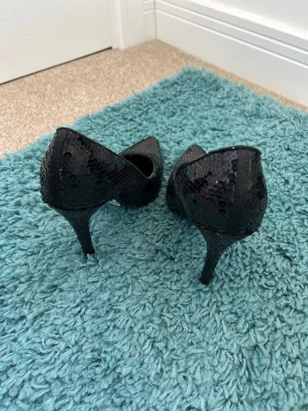 New Look Black sequin stiletto shoes