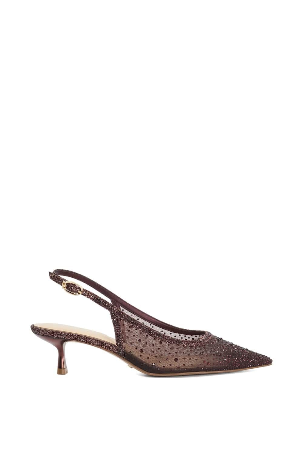 Dune London Dune London Red Crystal Slingback Heels