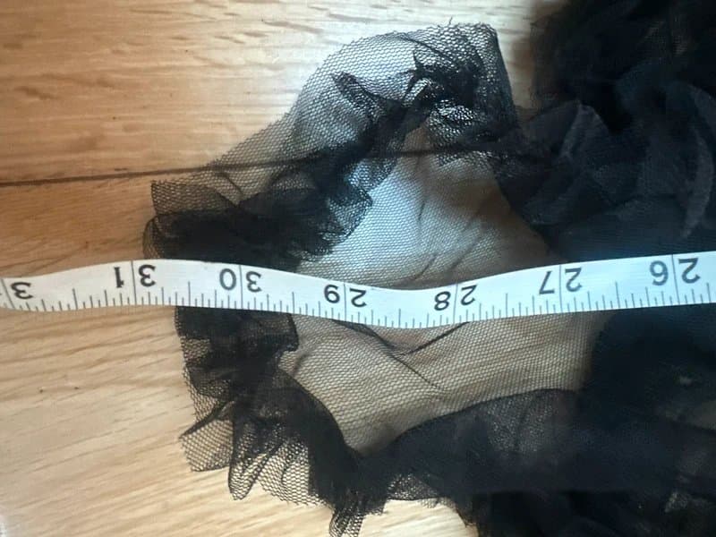 Tulle Stunning tulle net mesh chiffon ruffle boho gothic whimsigoth festival skirt