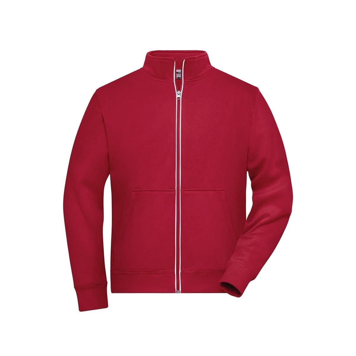 James and Nicholson James and Nicholson Men's Solid Doubleface Work Jacket in Red