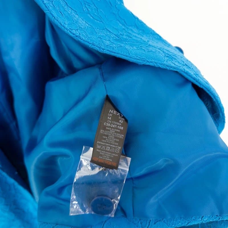 Next Next x Myleene Klass Blue Lace Floral Blazer Jacket Size 14 NEW Double Breasted