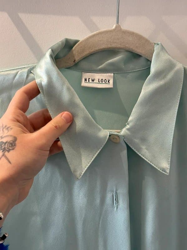 New Look New Look silk blue shirt