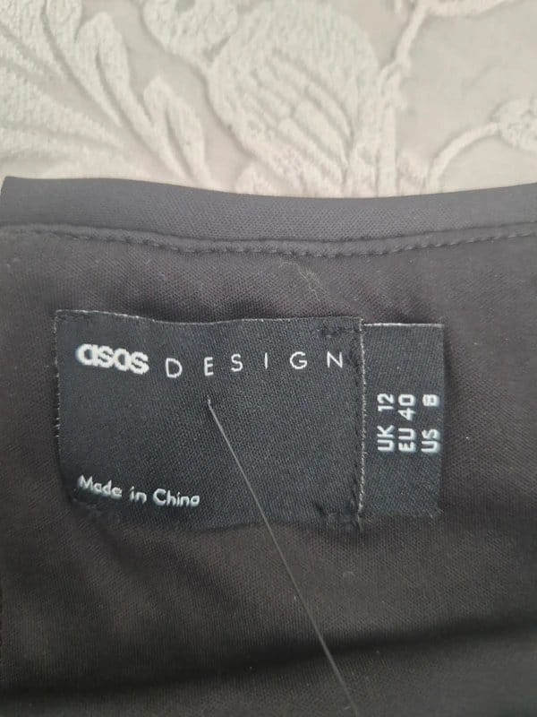 ASOS Black Sequin Mini Skirt Size 12