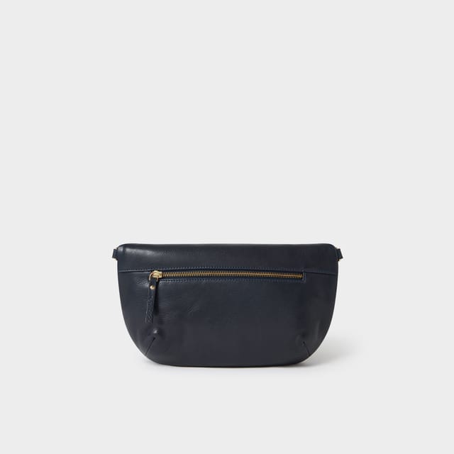 OSPREY LONDON OSPREY LONDON Women's The Luxe Milano Leather Sling Bag in Navy - 3