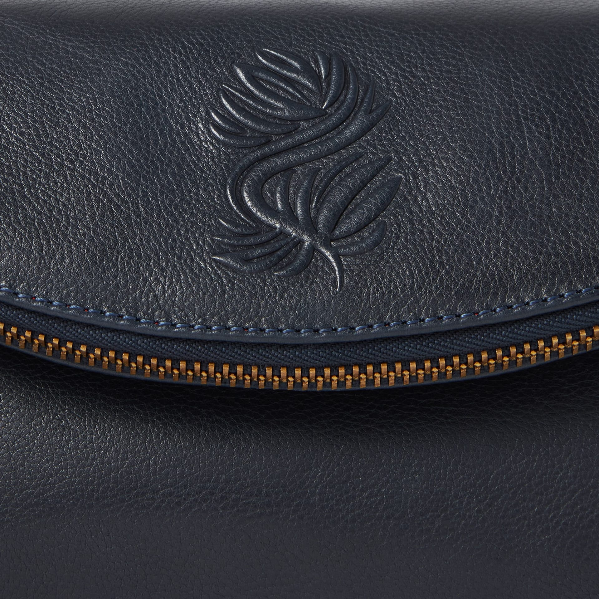 OSPREY LONDON OSPREY LONDON Women's The Luxe Milano Leather Sling Bag in Navy - 4