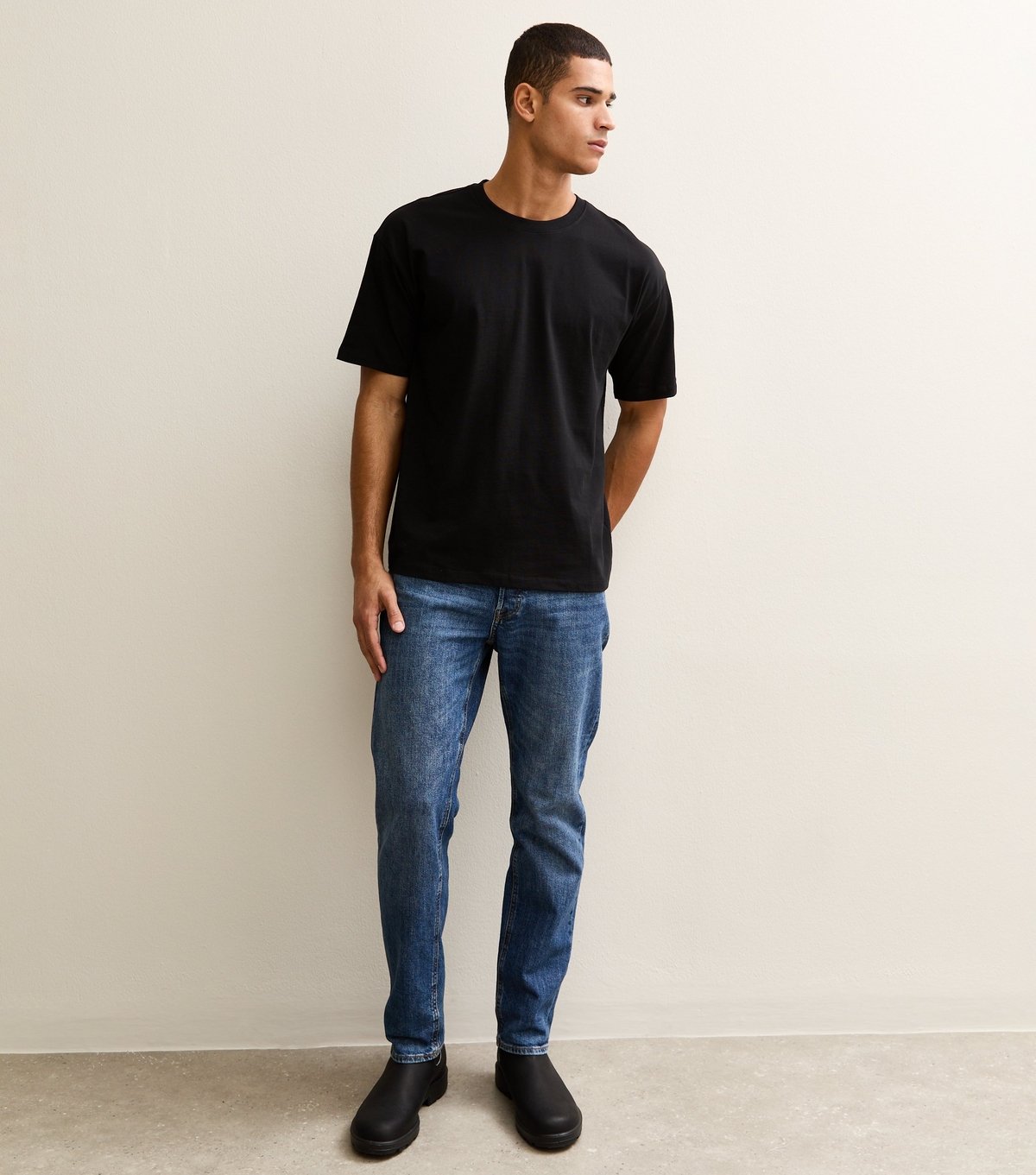 New Look Men's Black Pack of 2 Oversized T-Shirts New Look - 3