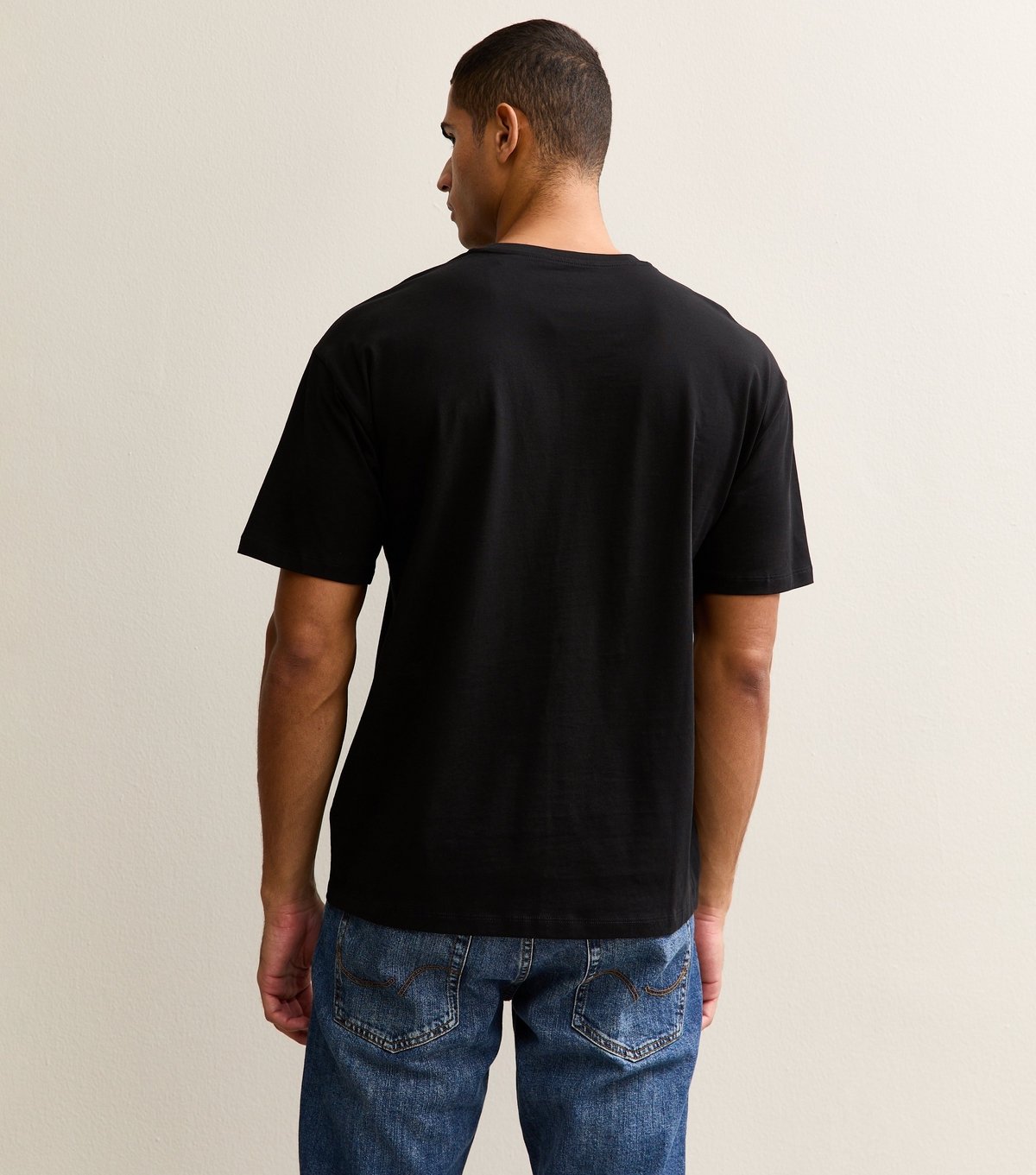 New Look Men's Black Pack of 2 Oversized T-Shirts New Look - 4