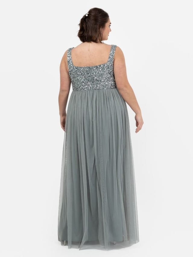 Maya Deluxe Maya Deluxe Women's Embellished Strappy Maxi Dress in Teal - 3