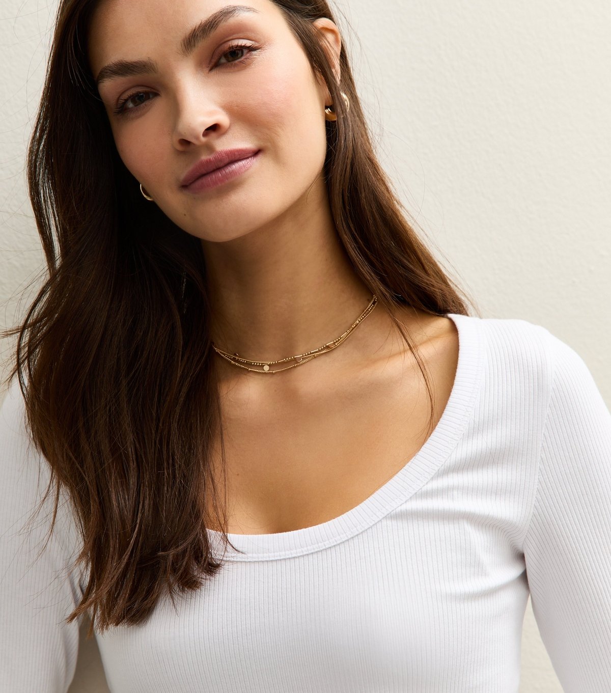 New Look Women's Tall White Scoop Neck Long Sleeve Top New Look - 4