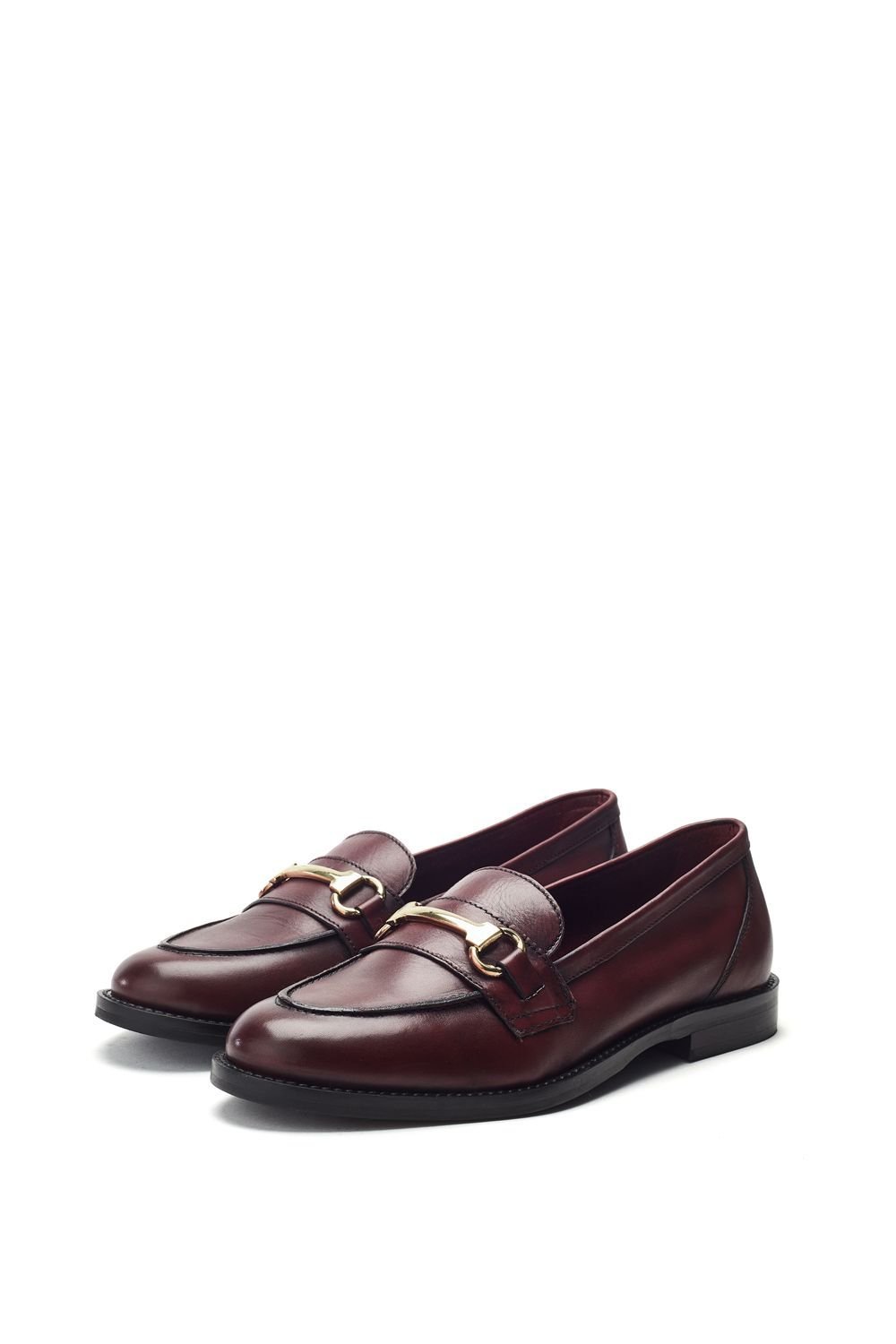 Moda In Pelle Moda In Pelle Women's 'Elarra' Leather Loafers in Burgundy - 2