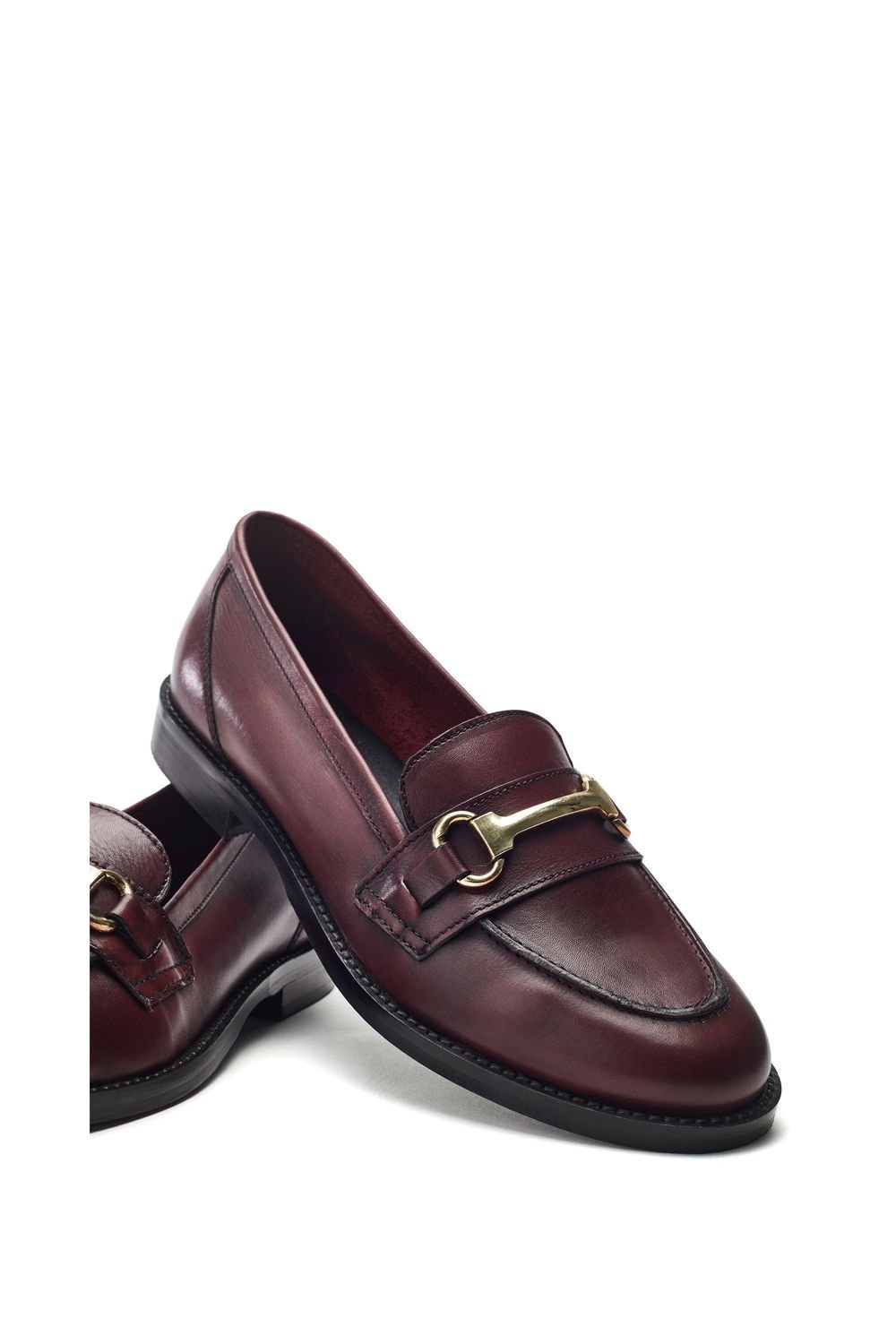 Moda In Pelle Moda In Pelle Women's 'Elarra' Leather Loafers in Burgundy - 3