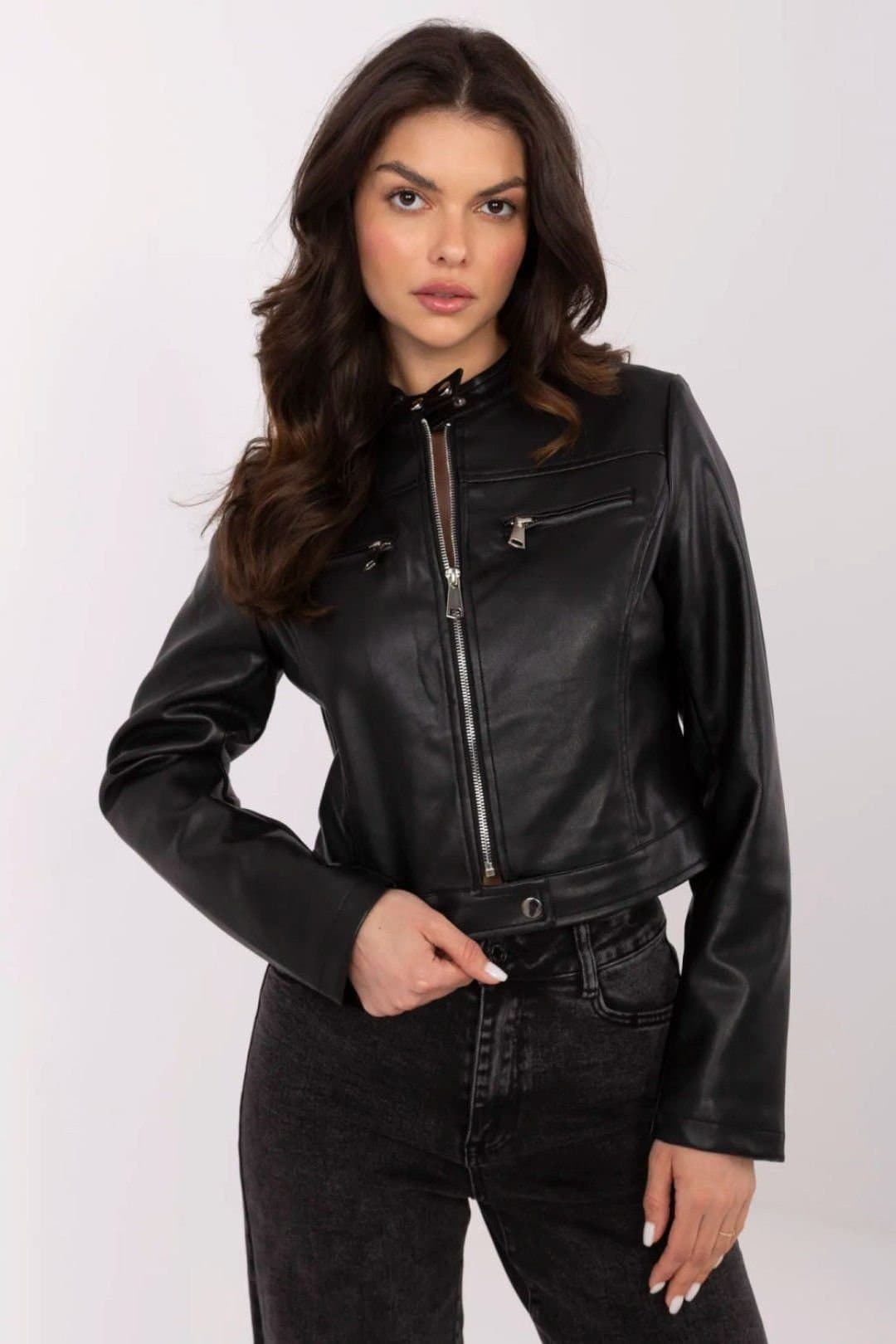 Love Lace Love Lace Black Leather Transitional Jacket