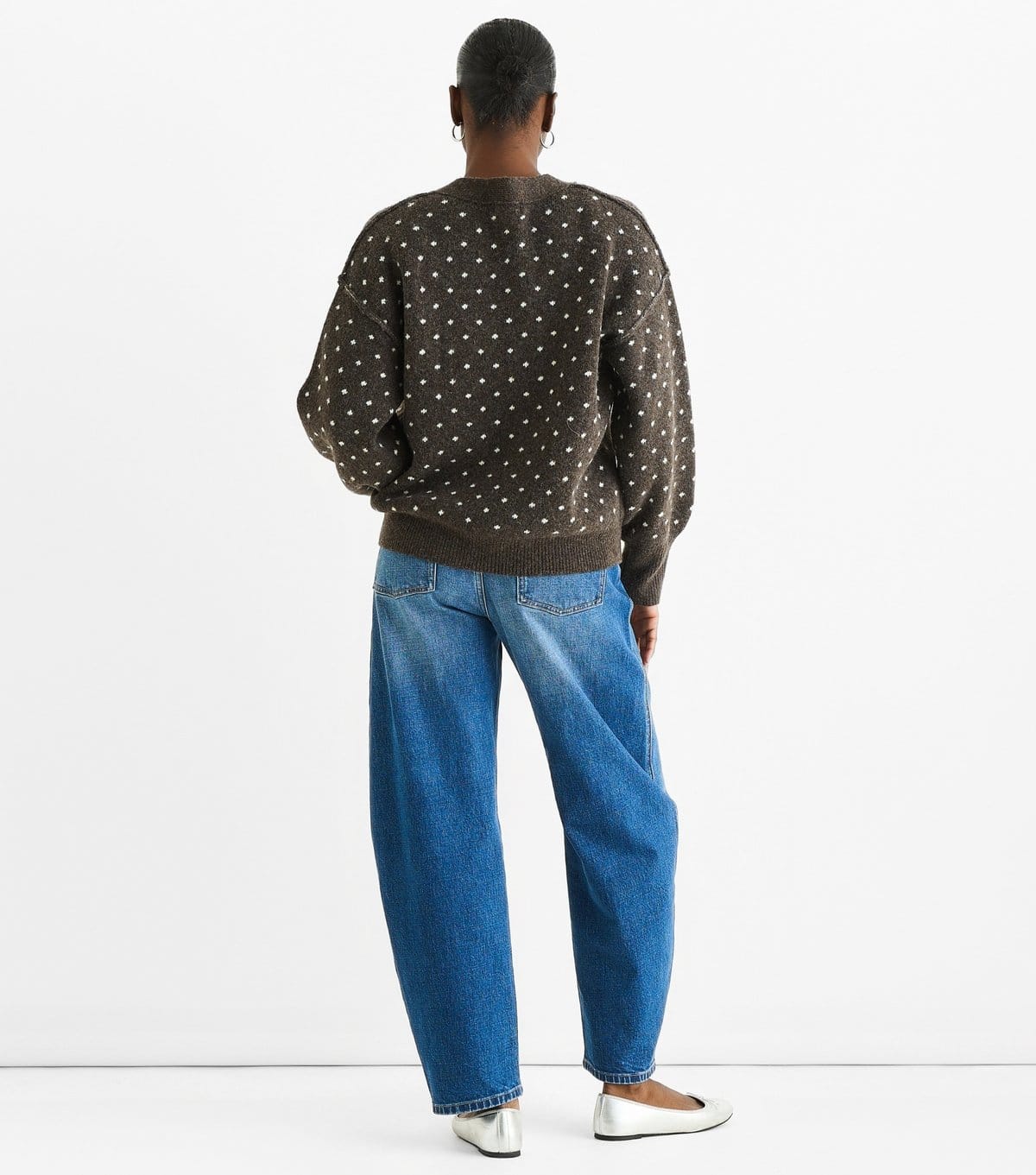 Gini London Women's Brown Polka Dot Cardigan Gini London New Look - 4