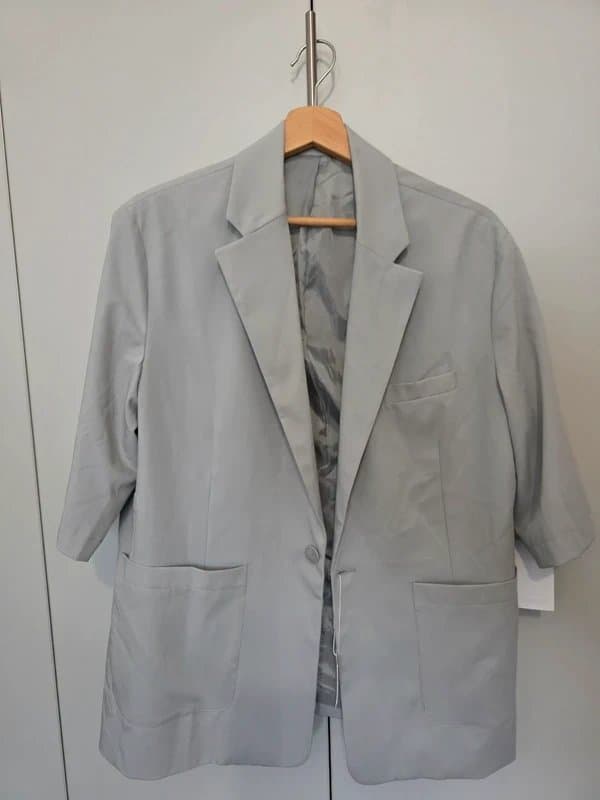 Bershka Bershka men's blazer jacket - light grey size S