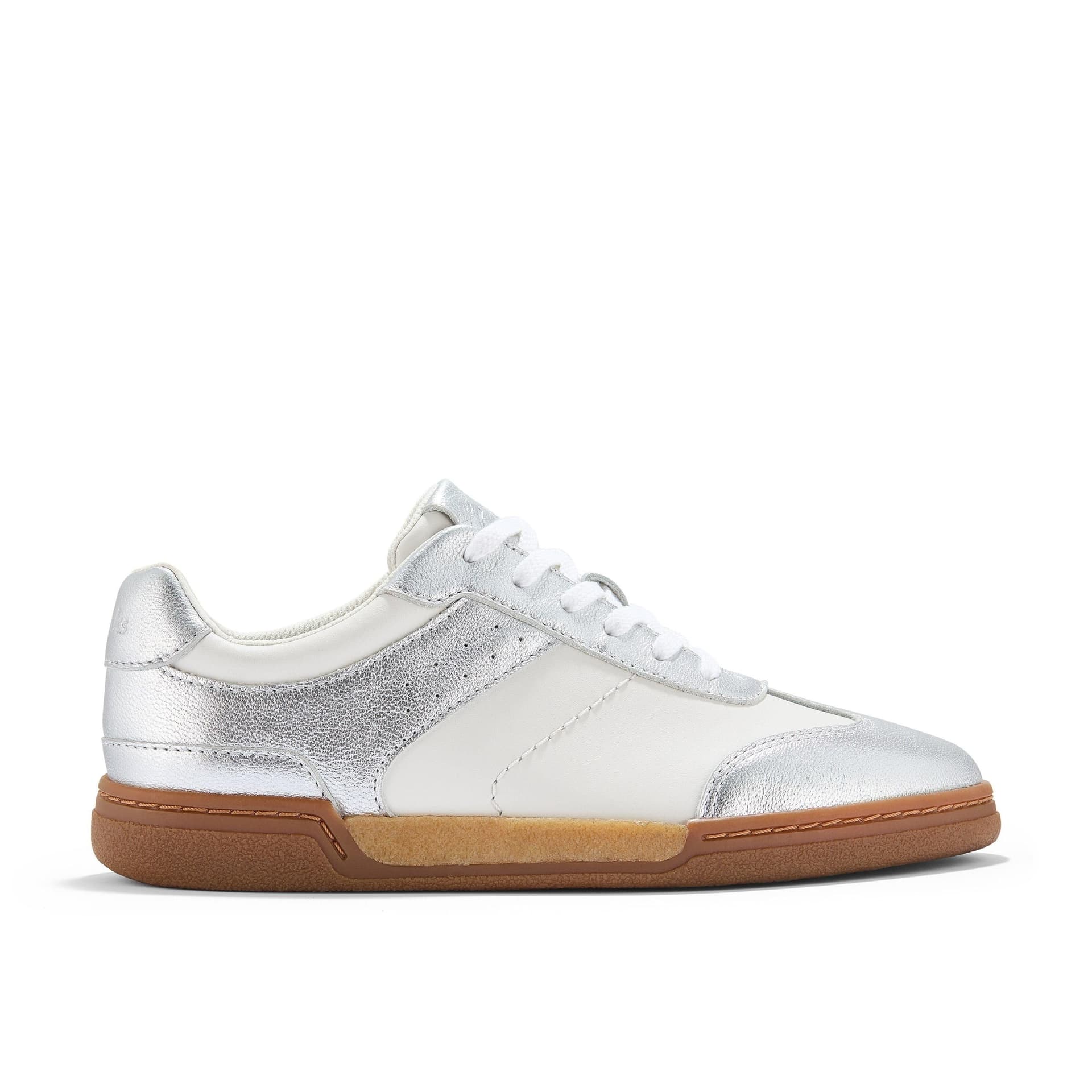 Clarks Clarks Women's Maseri Walk Metallic Combination Trainers in Silver