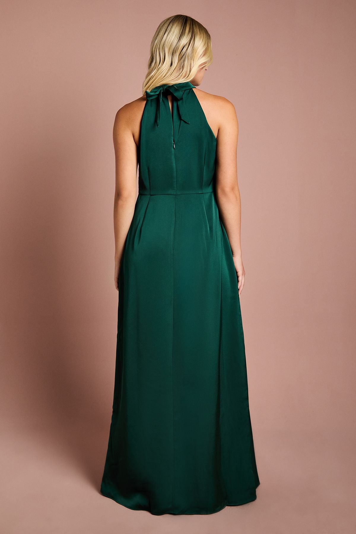 Coast Coast Women's Teen Halterneck Bridesmaid Dress in Emerald - 3