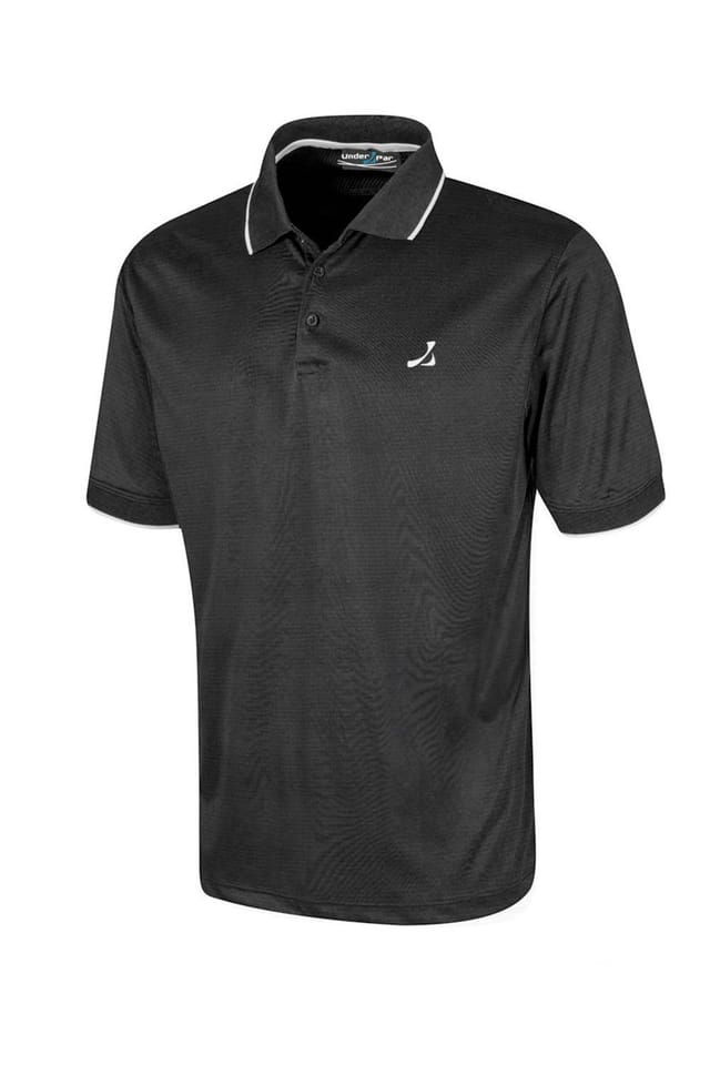 Under Par Under Par Men's Twin Pack UV Protection Stretch Golf Polo Shirts (Pack of 2) in Black - 3