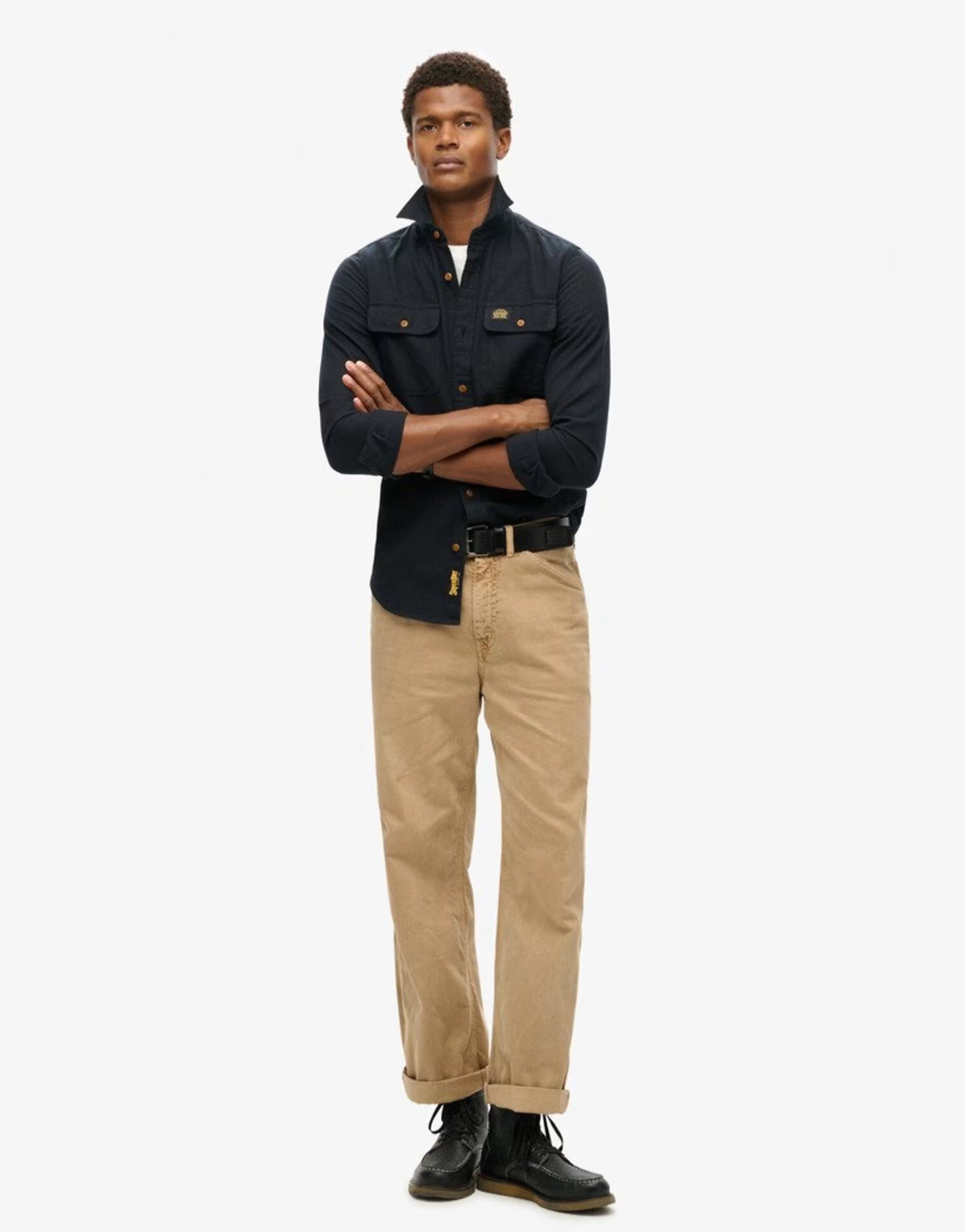 ASOS Superdry Trailsman relaxed fit overshirt in jet black - 1