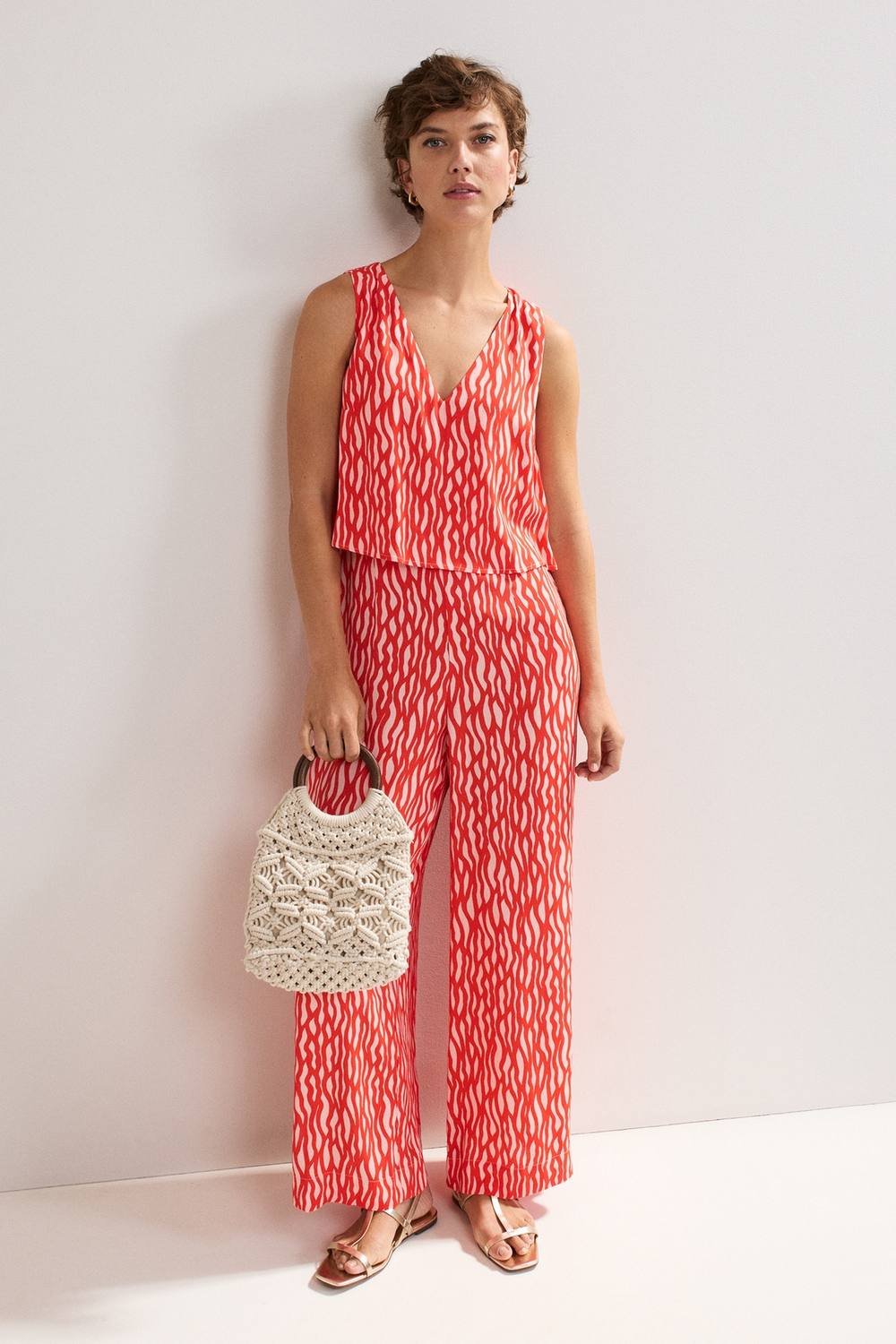 Phase Eight Phase Eight Women's Loren V-Neck Wide Leg Jumpsuit in Pink - 2