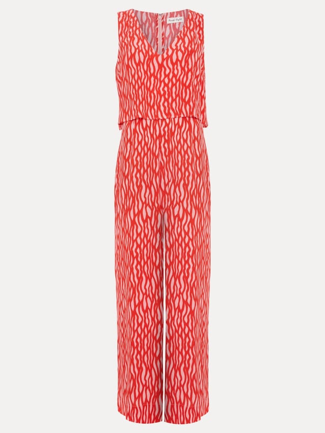 Phase Eight Phase Eight Women's Loren V-Neck Wide Leg Jumpsuit in Pink - 2