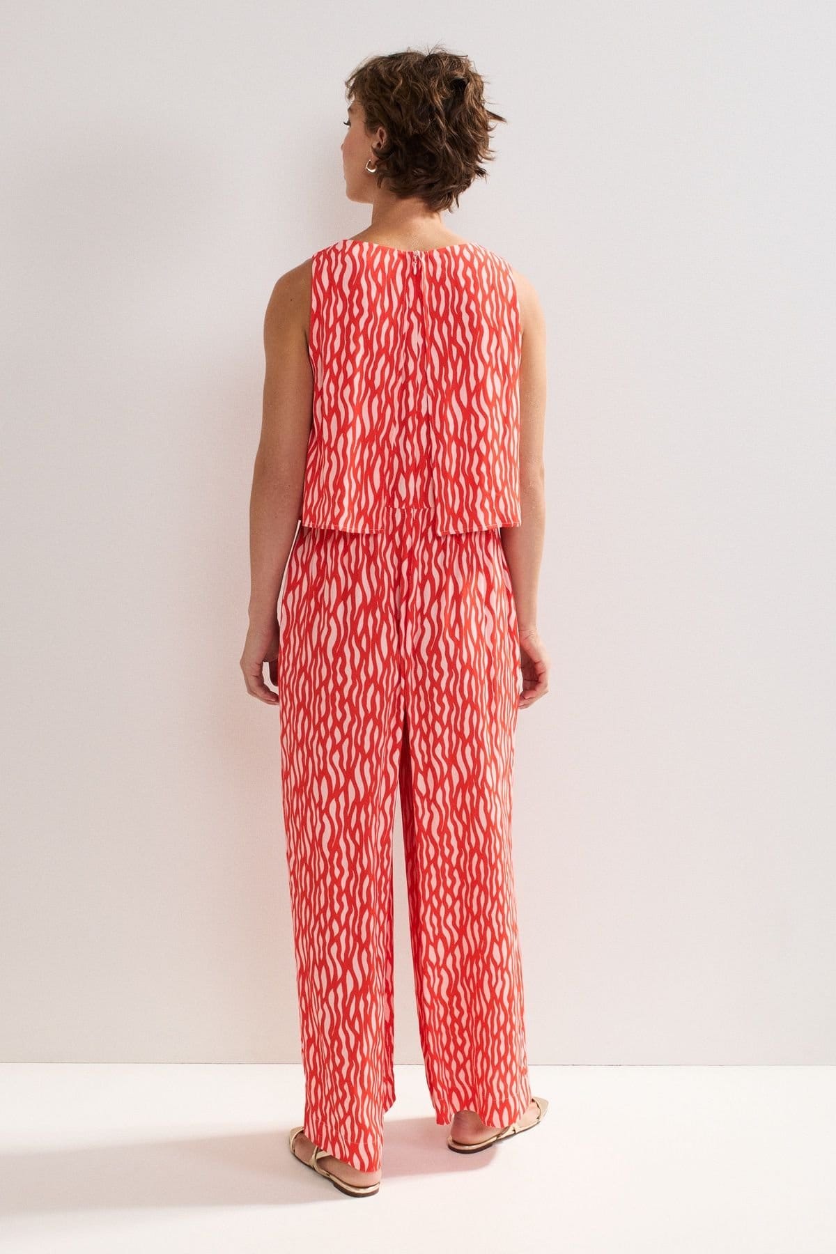 Phase Eight Phase Eight Women's Loren V-Neck Wide Leg Jumpsuit in Pink - 4