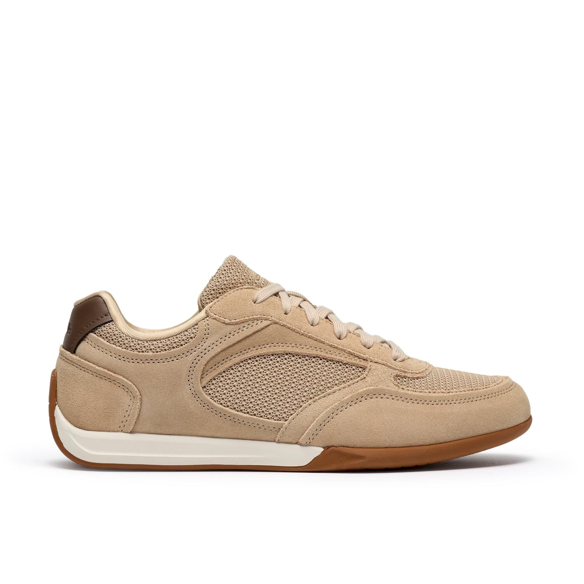 Clarks Clarks Men's Upton Lace Dark Sand Suede Trainers, Lace Up in Beige