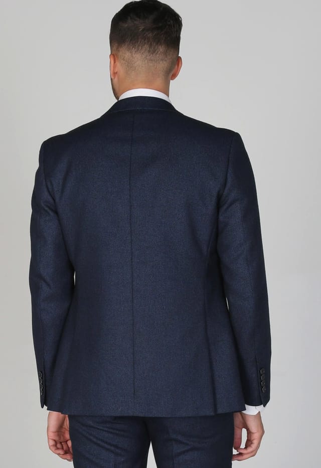 Paul Andrew Paul Andrew Men's Arthur - Classic Birdseye Blazer in Navy - 2