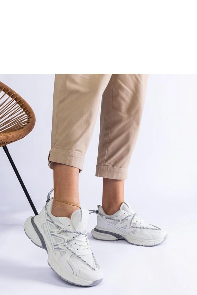 Love Lace Love Lace Women's Sleek Sport Sneakers with Chunky Colunga Sole for Comfort in White - 2