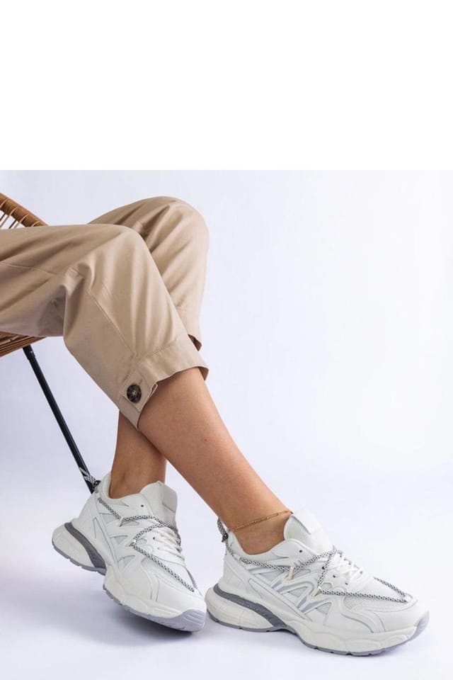 Love Lace Love Lace Women's Sleek Sport Sneakers with Chunky Colunga Sole for Comfort in White - 3