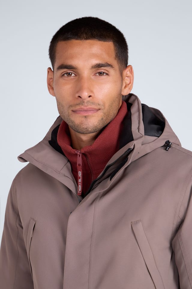 Animal Animal Men's 'Jesper' Warm Adjustable Hood Waterproof Full Zip Outdoor Parka Jacket in Brown - 3