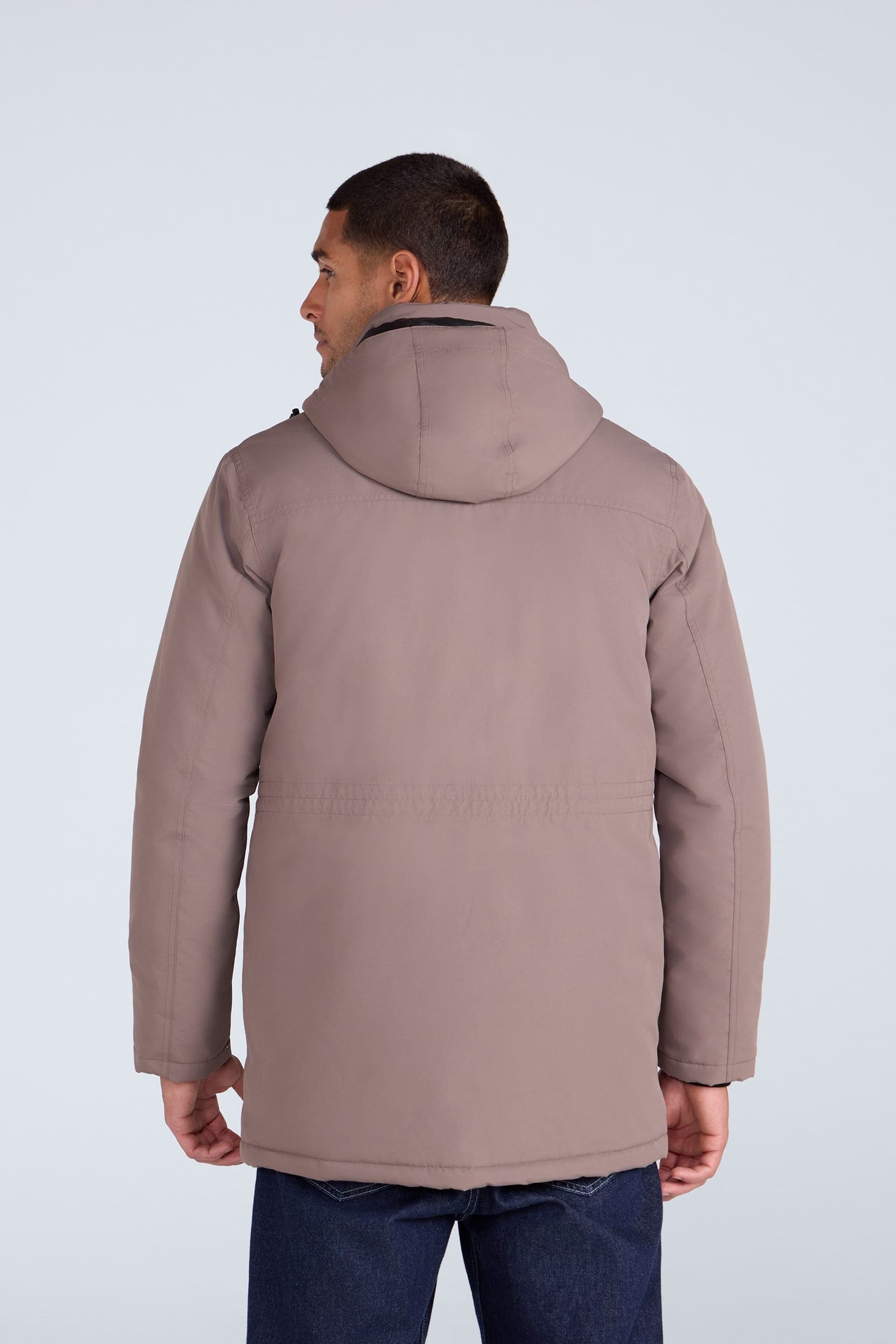 Animal Animal Men's 'Jesper' Warm Adjustable Hood Waterproof Full Zip Outdoor Parka Jacket in Brown - 4