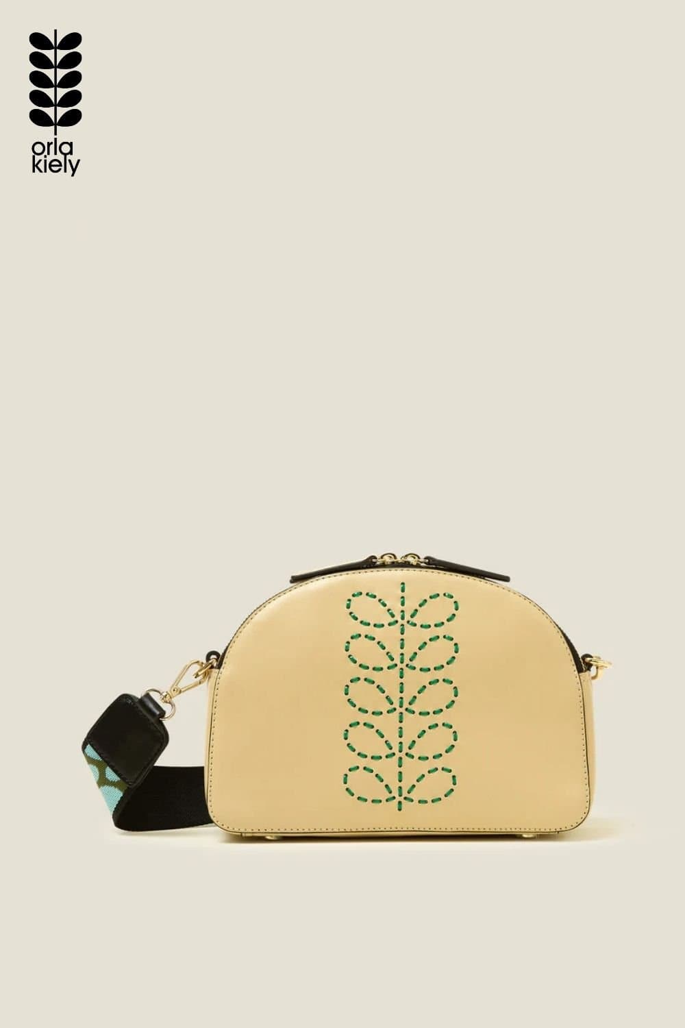 Orla Kiely Orla Kiely Women's Luna Crossbody - Whipstitch Stem Cream in Beige