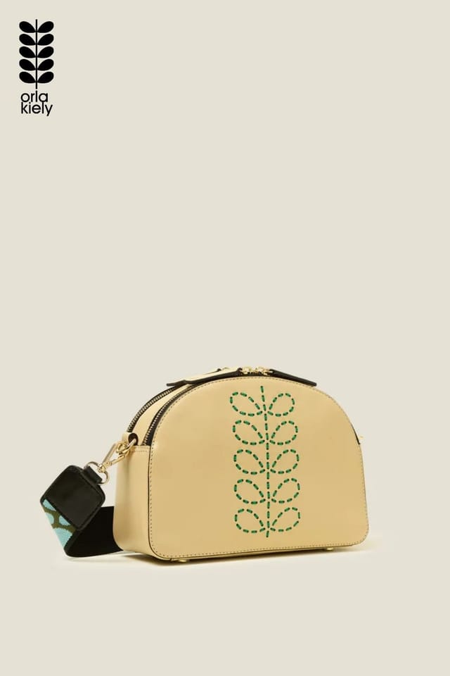 Orla Kiely Orla Kiely Women's Luna Crossbody - Whipstitch Stem Cream in Beige - 2