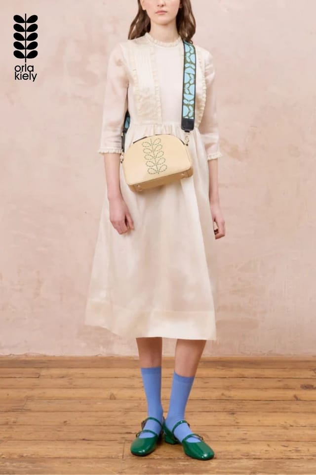 Orla Kiely Orla Kiely Women's Luna Crossbody - Whipstitch Stem Cream in Beige - 3