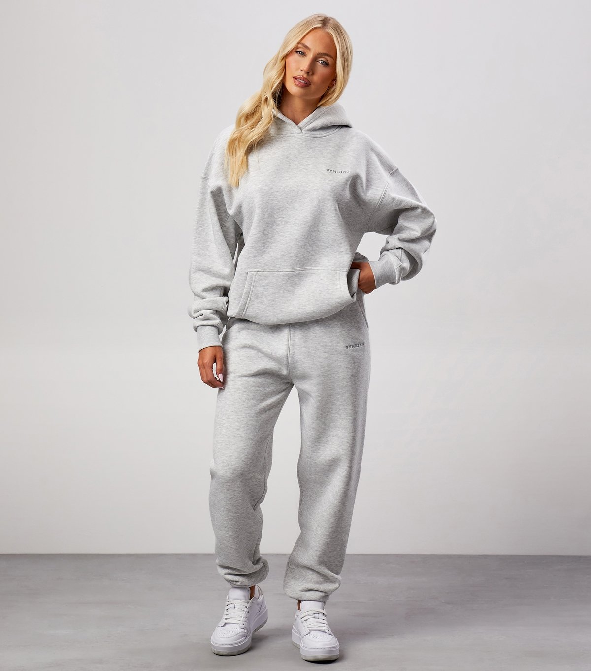 Gym King Women's 365 Light Grey Relaxed Fit Hoodie Gym King New Look - 2