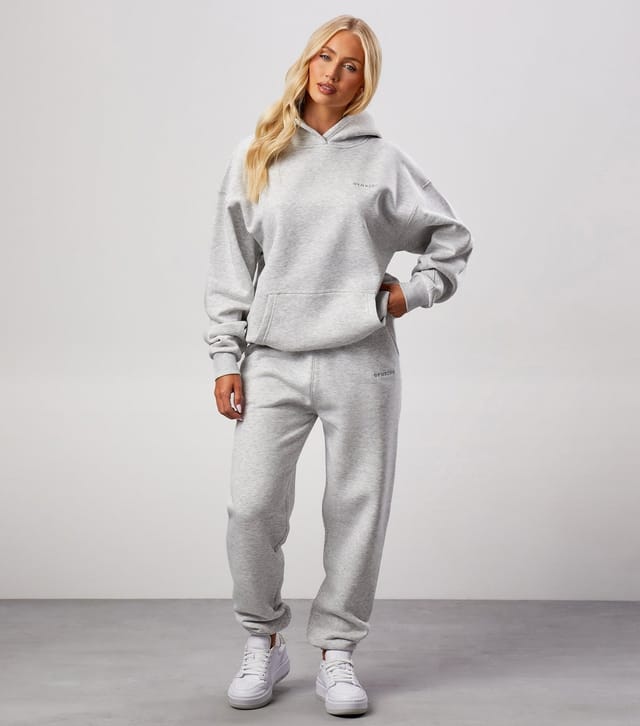 Gym King Women's 365 Light Grey Relaxed Fit Hoodie Gym King New Look - 2