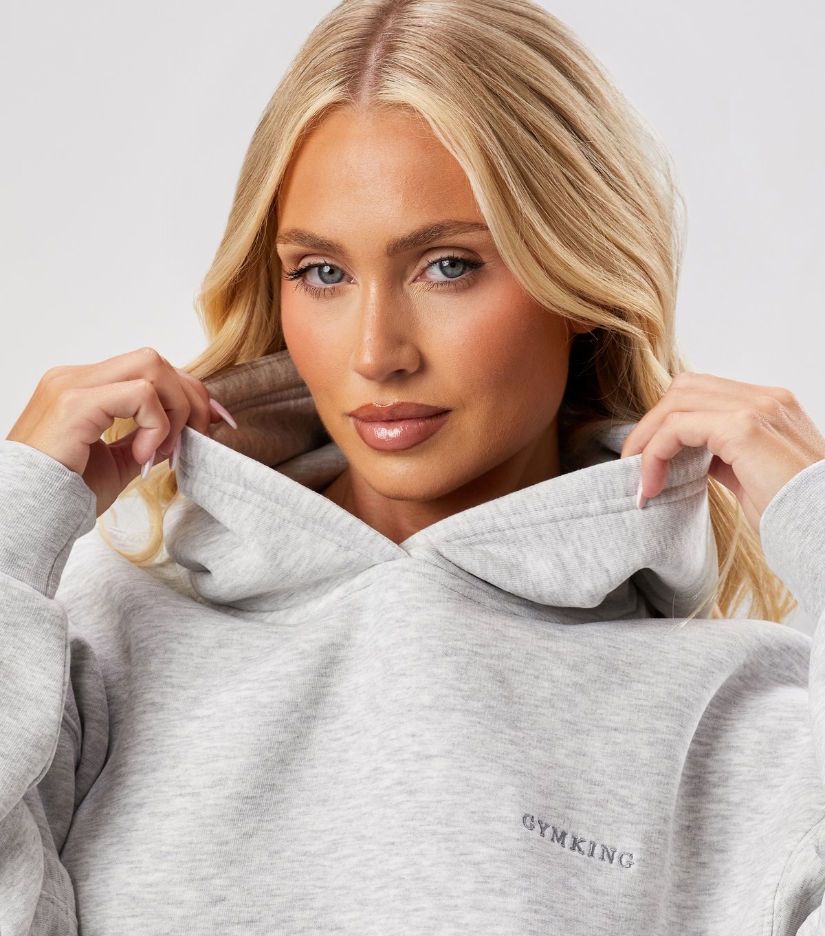 Gym King Women's 365 Light Grey Relaxed Fit Hoodie Gym King New Look - 4