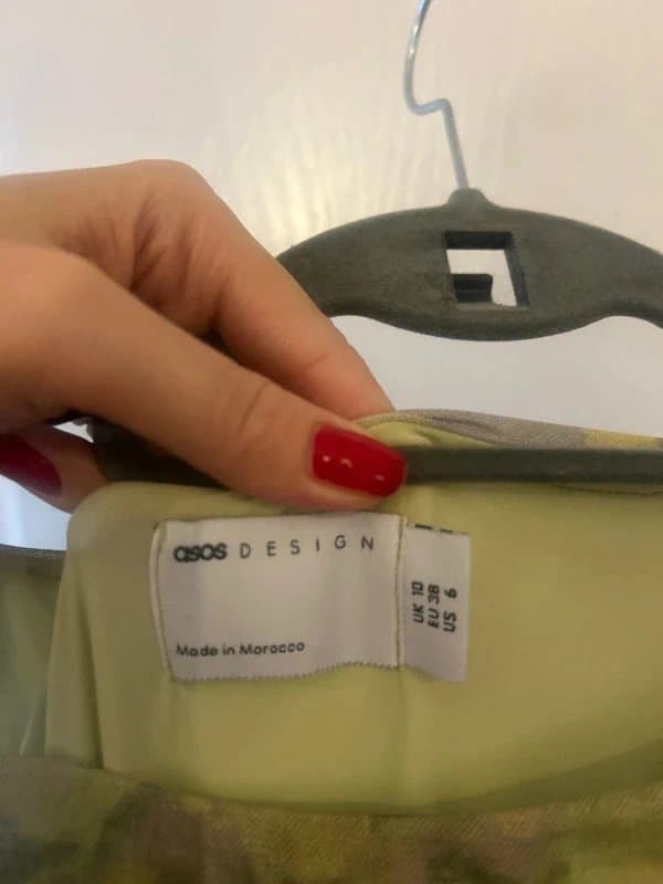 ASOS Design ASOS green maxi dress with ruching