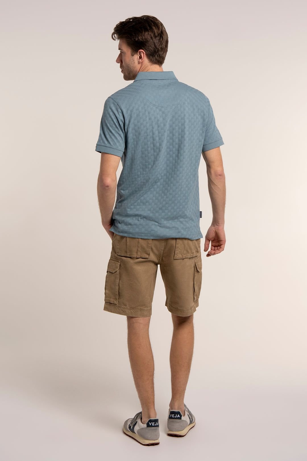 Brakeburn Brakeburn Men's SAXILBY JACQUARD POLO in Blue - 2