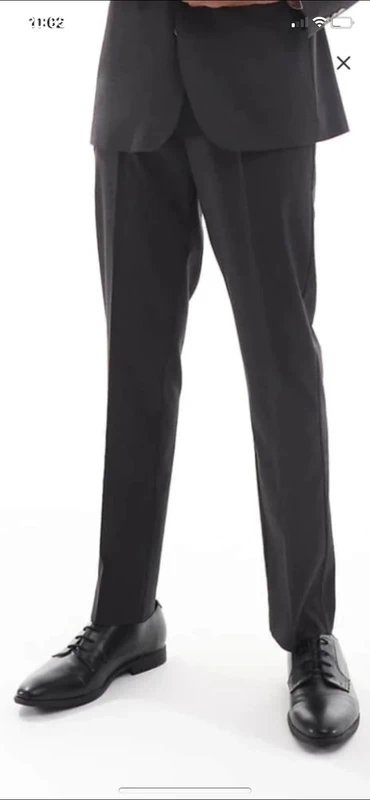 ASOS Design Men’s ASOS Design Slim Fit Charcoal Trousers - W30, L32 - 1