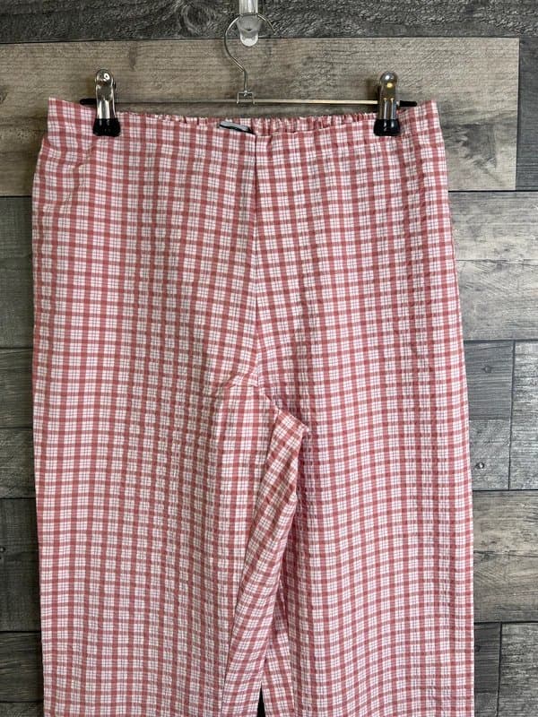 ASOS ASOS Design Womens Trousers Size UK 6 Petite Red Picnic Check