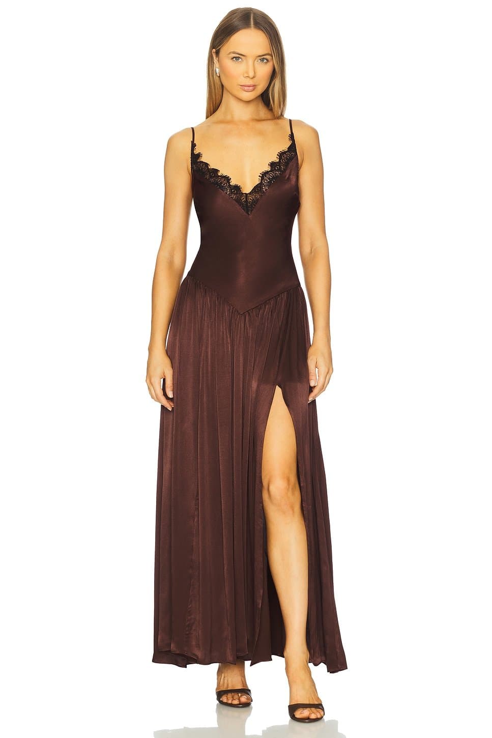 revolve Aderia Lace Detail Maxi Dress