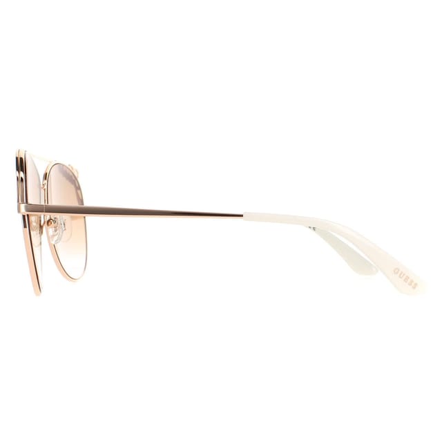 Guess Guess Women's Aviator Shiny Rose Gold Brown Mirror GU7739 - 3
