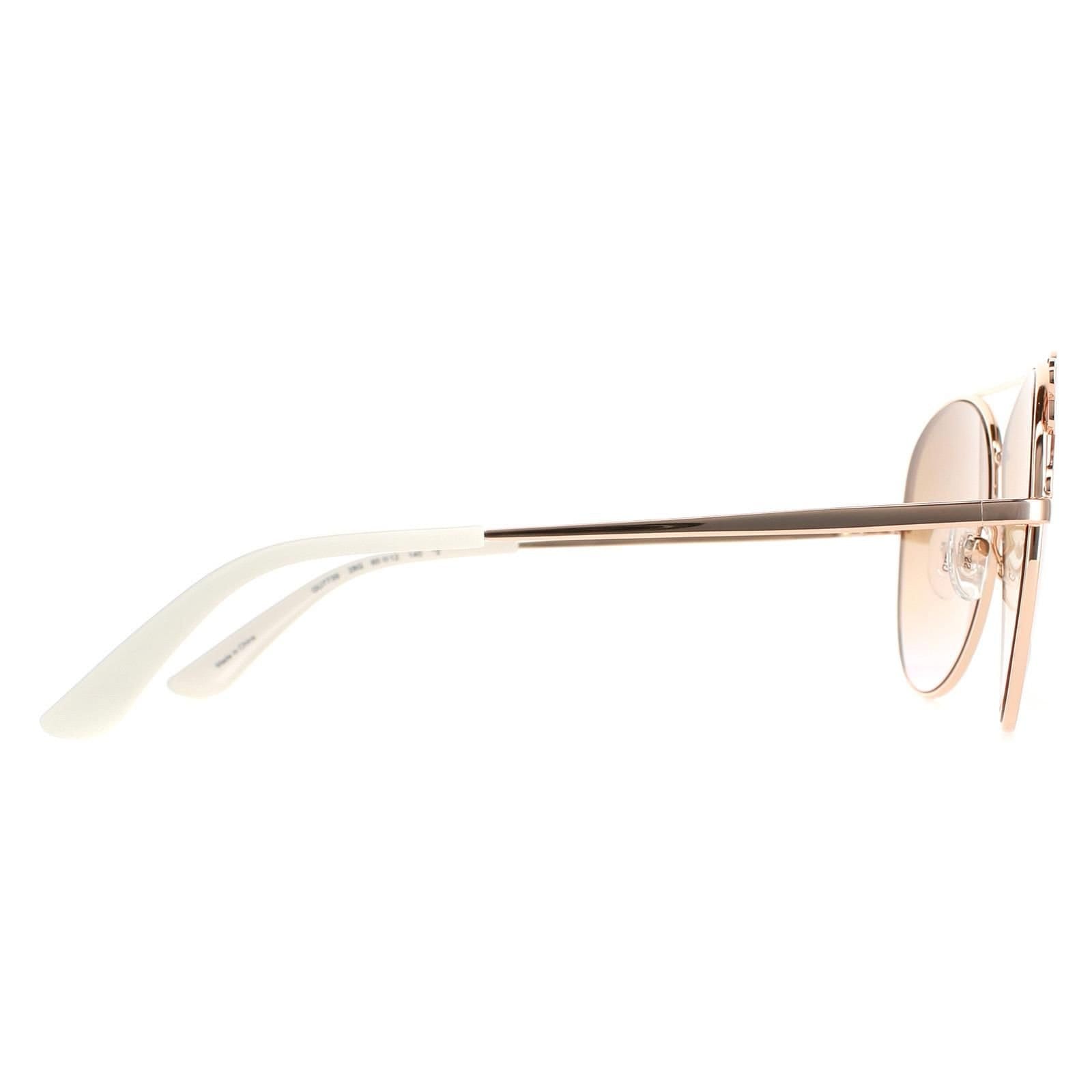 Guess Guess Women's Aviator Shiny Rose Gold Brown Mirror GU7739 - 4