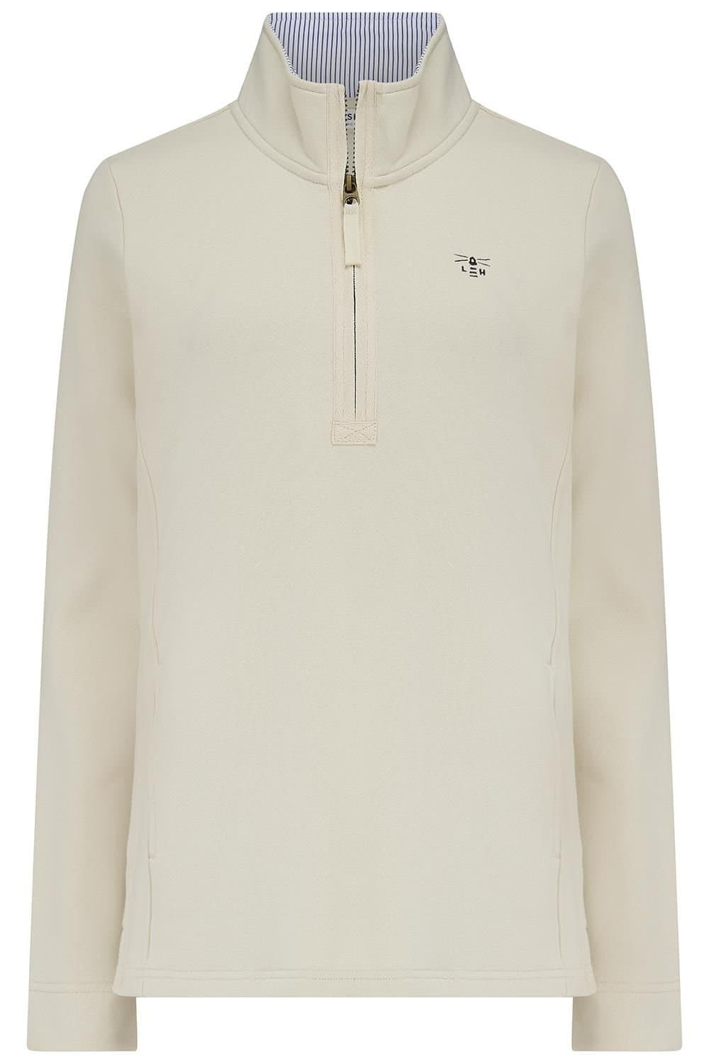 Lighthouse Clothing Lighthouse Clothing Women's Shore Sweatshirt Cotton Funnel Neck Jersey in Natural