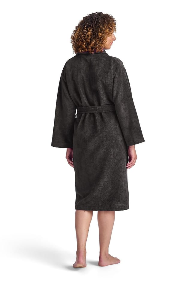 Christy CHRISTY Women's 'Supersoft Cosy' Plush Microvelour Bath Robe in Charcoal - 2